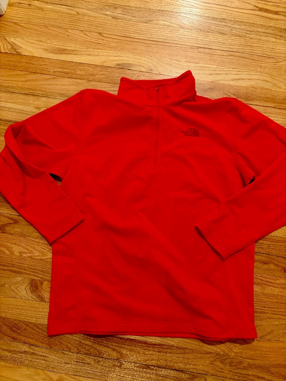 The North Face Red Quarter Zip Fleece Pullover Mens XL Lightweight Outdoor Hikin